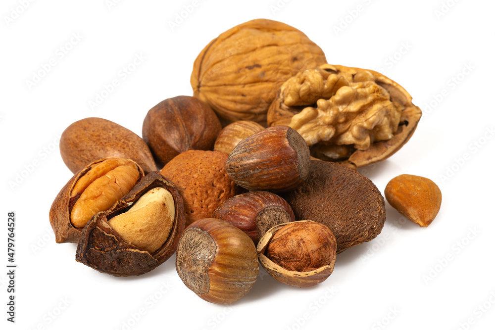whole nuts isolated on white background whole nuts isolated on white background