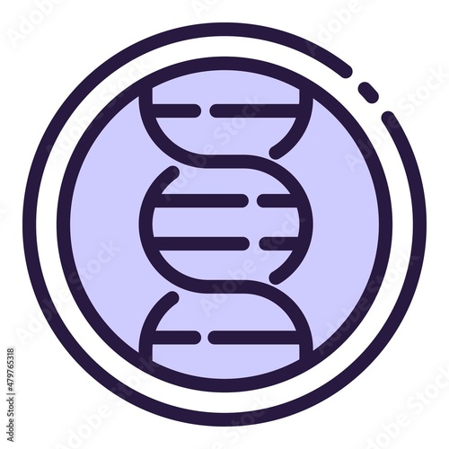 Lab mutation dna icon outline vector. Genetic lab. Genome editing