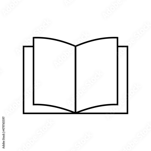 Open book icon. Vector sign isolated