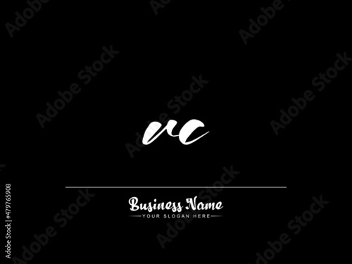 Monogram VC Logo, Letter vc signature logo icon vector image design for all kind of use