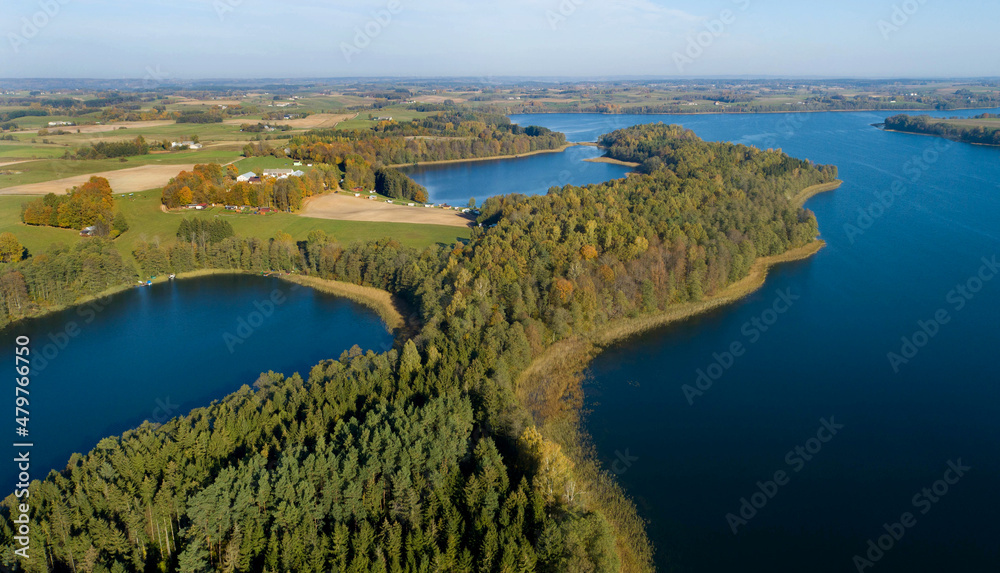 The Lake Szelment in the Suwalki Region in autumn colors