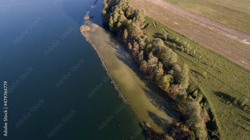 The Lake Szelment in the Suwalki Region in autumn colors