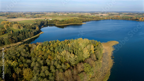 The Lake Szelment in the Suwalki Region in autumn colors