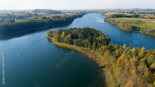 The Lake Szelment in the Suwalki Region in autumn colors