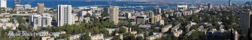 Beautiful panoramic view in winter in Haifa  Israel.