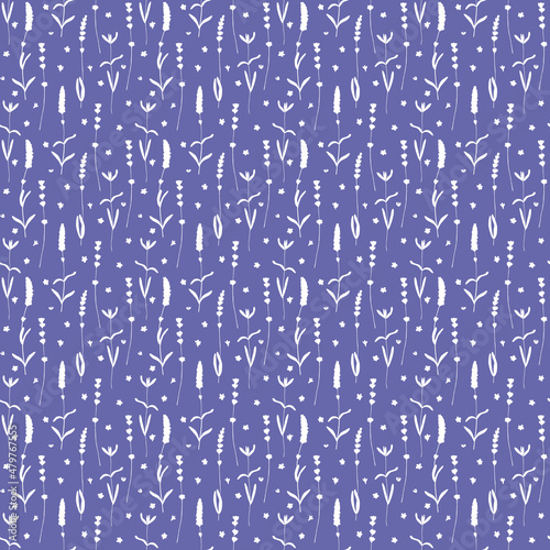 Lavender flowers white silh...