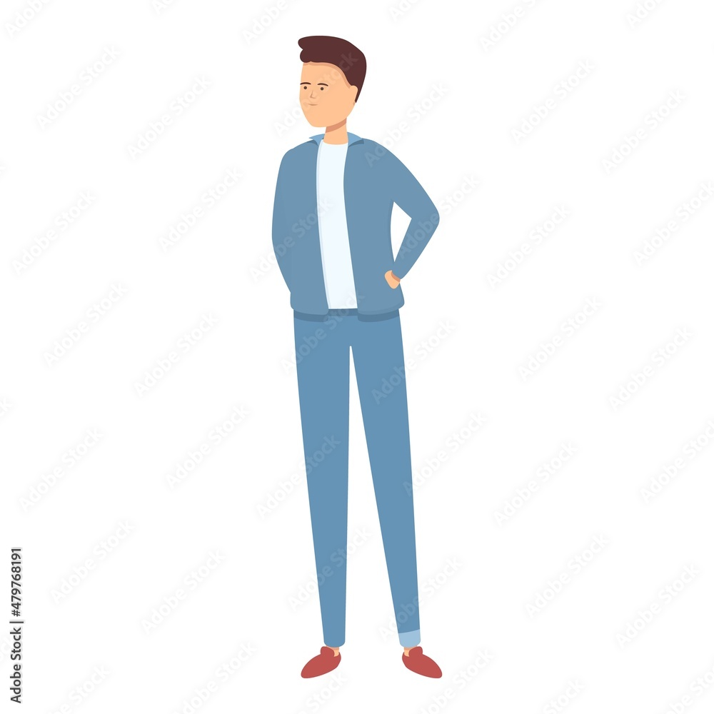 Blue boy clothes icon cartoon vector. Happy kid. Shop template Blue boy clothes icon cartoon vector. Happy kid. Shop template