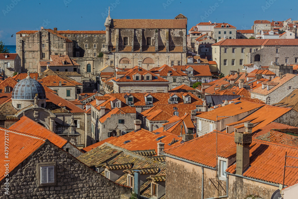 Skyline of the old town of Dubrovnik, Croatia