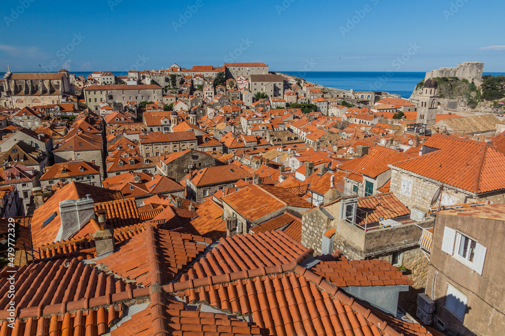 Skyline of the old town of Dubrovnik, Croatia