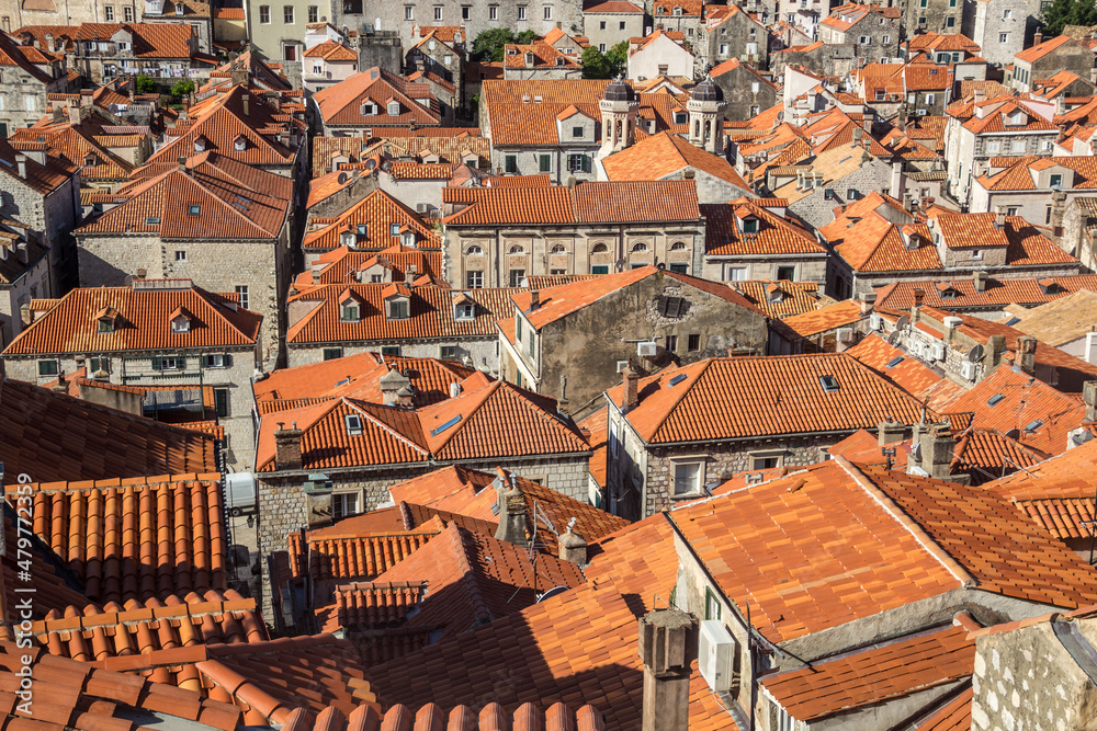 Aerial view of the old town of Dubrovnik, Croatia Aerial view of the old town of Dubrovnik, Croatia