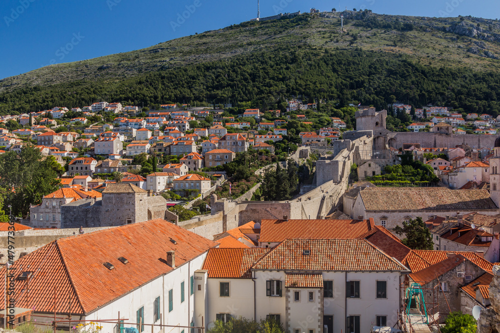 Walls of the old town of Dubrovnik, Croatia