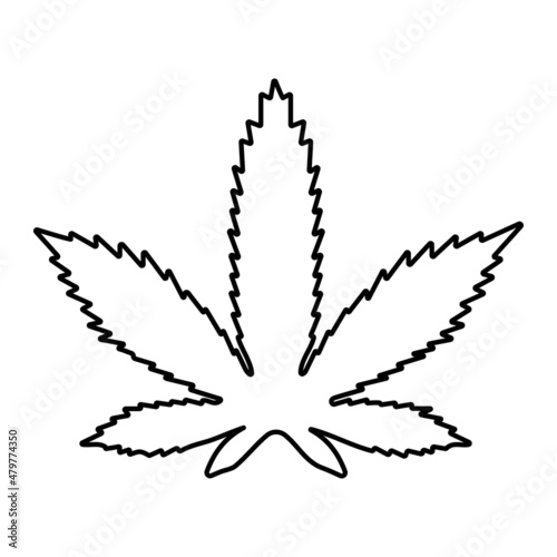 marijuana icon on white background, vector illustration.