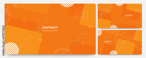 gradient orange memphis geometric Abstract Design Background
