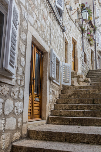 Stairs in the old town of Dubrovnik  Croatia