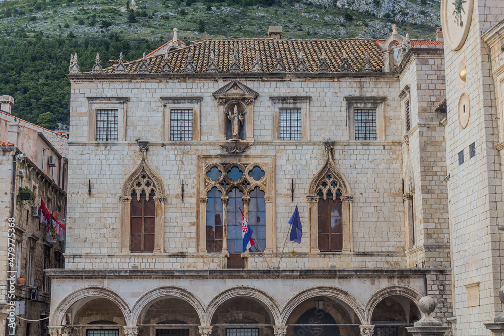Fototapeta premium Sponza Palace in the old town of Dubrovnik, Croatia