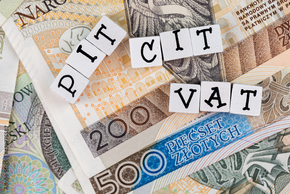 The wording "PIT" , "CIT" , "VAT" translated as "Personal Tax" , Tax