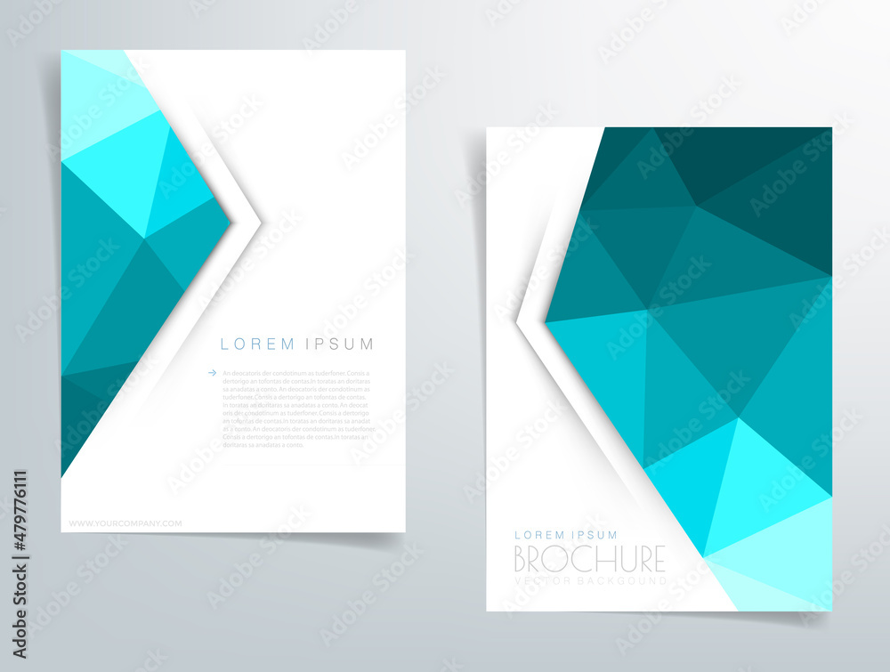Vector graphic header flyer for brochure template design