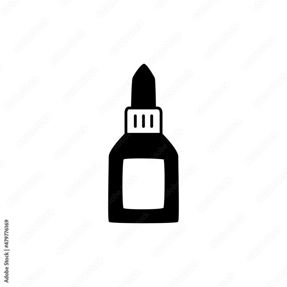 Glue Icon in black flat glyph, filled style isolated on white background Glue Icon in black flat glyph, filled style isolated on white background