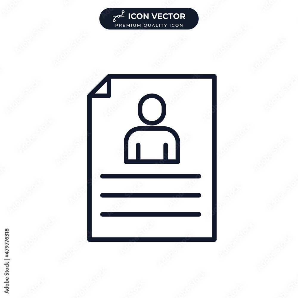 Resume icon symbol template for graphic and web design collection logo vector illustration Resume icon symbol template for graphic and web design collection logo vector illustration