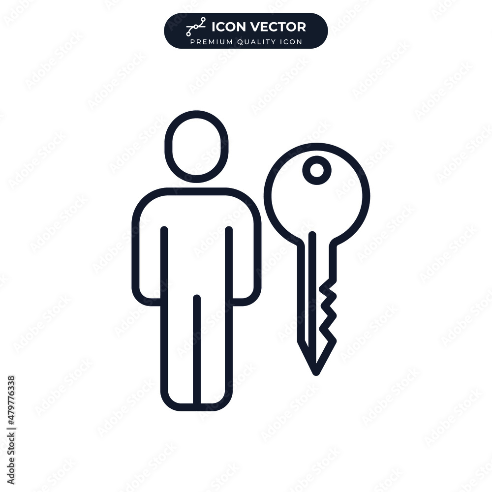 Key Employee icon symbol template for graphic and web design collection logo vector illustration Key Employee icon symbol template for graphic and web design collection logo vector illustration