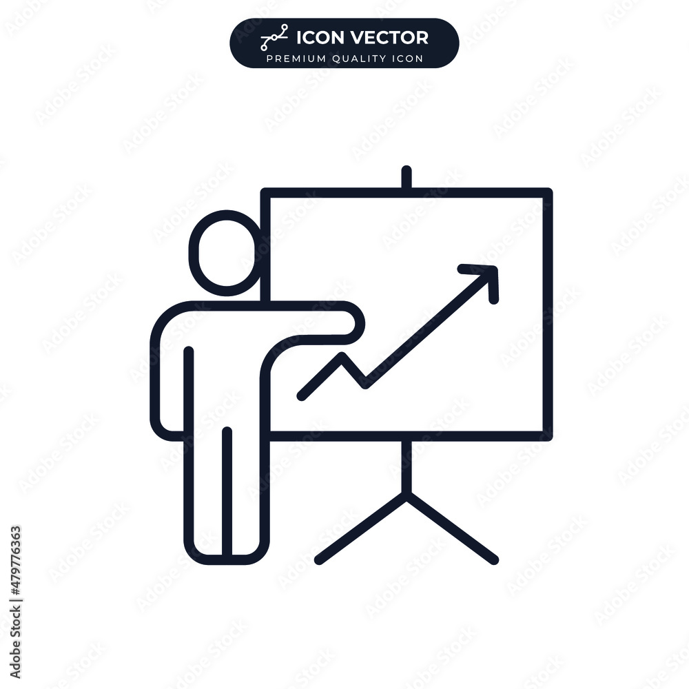 Presentation icon symbol template for graphic and web design collection logo vector illustration Presentation icon symbol template for graphic and web design collection logo vector illustration