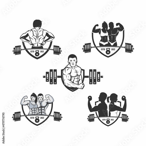 man and woman gym logo