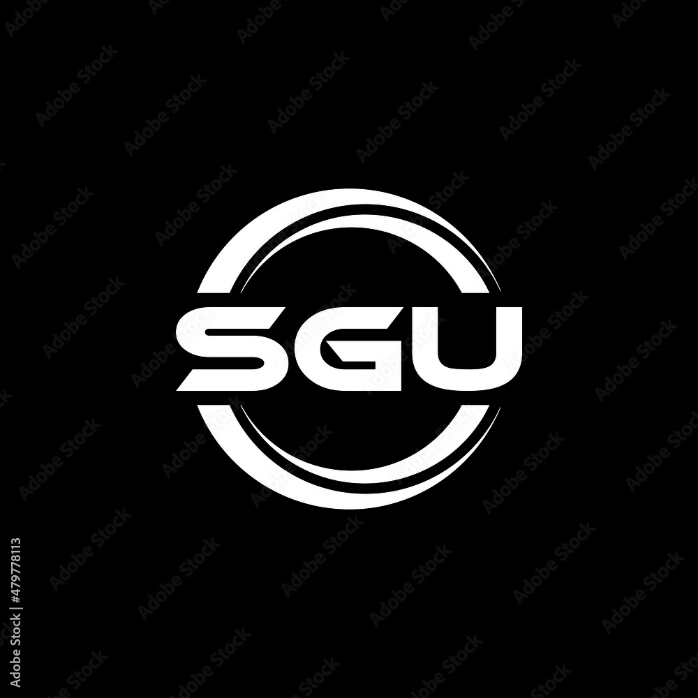 SGU letter logo design with black background in illustrator, vector logo modern alphabet font overlap style. calligraphy designs for logo, Poster, Invitation, etc. SGU letter logo design with black background in illustrator, vector logo modern alphabet font overlap style. calligraphy designs for logo, Poster, Invitation, etc.