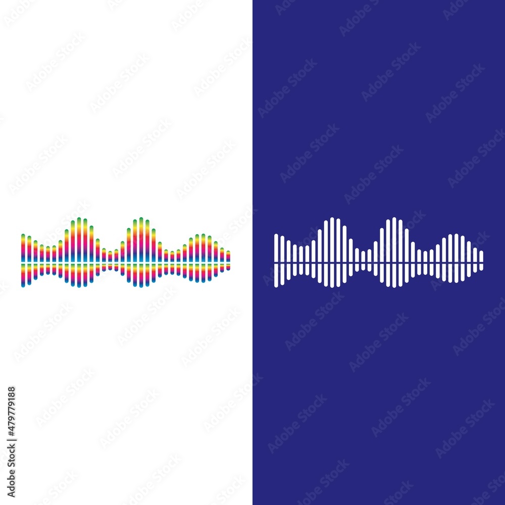 Sound waves vector illustration design