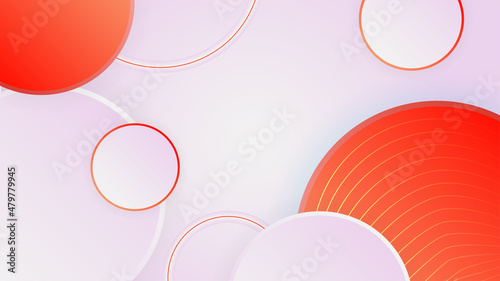 elegant circle gradient orange memphis geometric Abstract Design Background