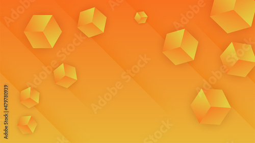 Abstract minimal orange background with geometric creative and minimal gradient concepts  for posters  banners  landing page concept image.