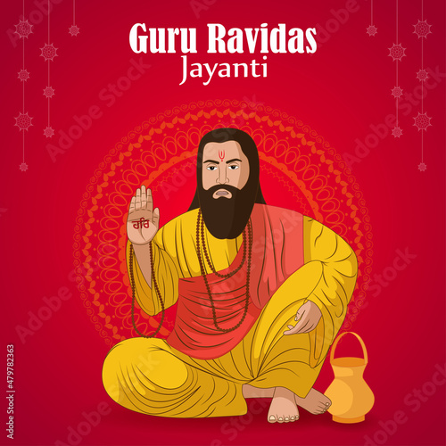 Vector illustration concept of Guru Ravidass Jayanti