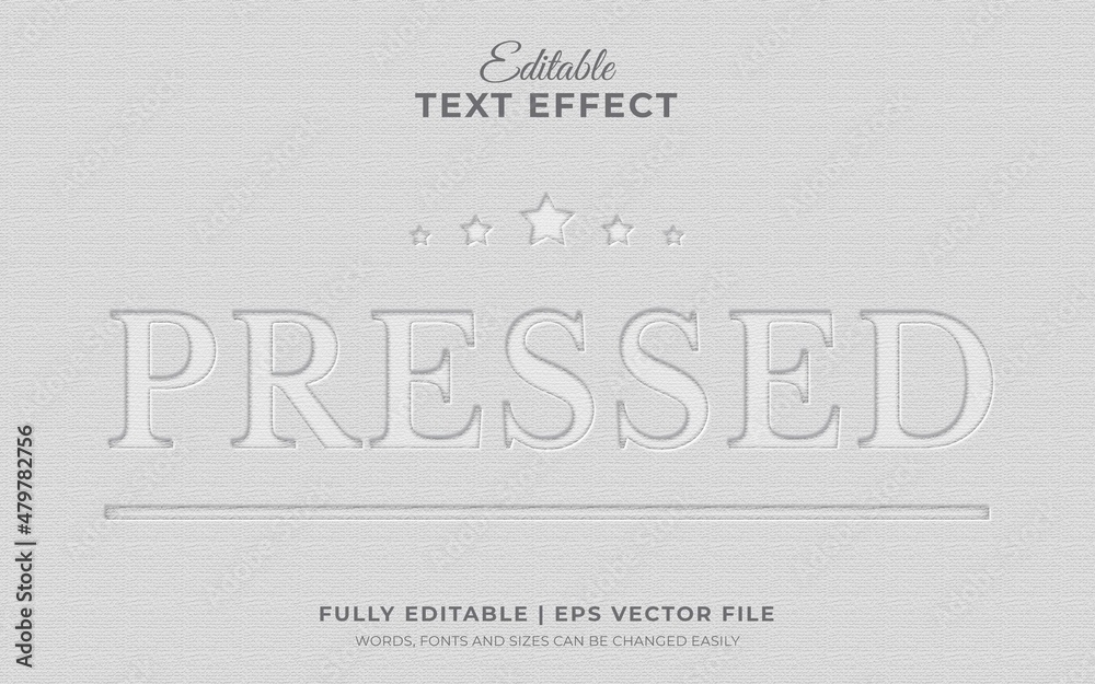 3d editable text effect with letter press templated style 3d editable text effect with letter press templated style