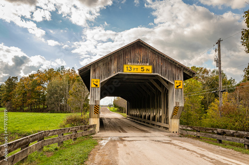 Caine Road Covered Bridge Ashtabula County Ohio photo