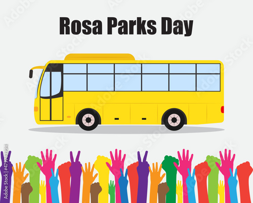 vector illustration for Rosa Parks day , an American activist.
