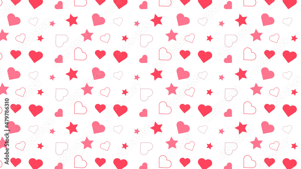cute love valentine day background seamless pattern