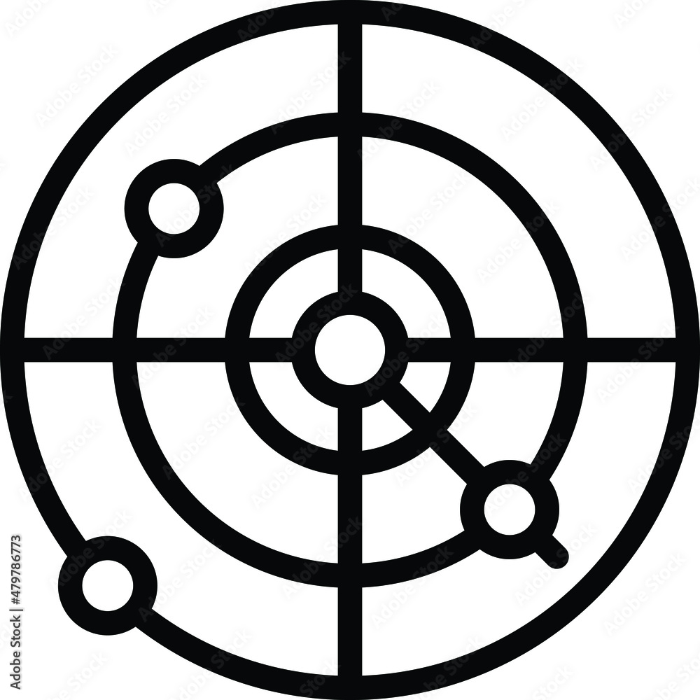 Radar Vector Icon Design Illustration Radar Vector Icon Design Illustration