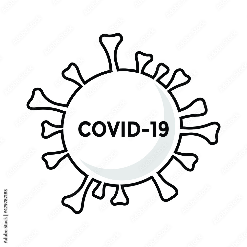 covid virus linear icon, vector illustration 