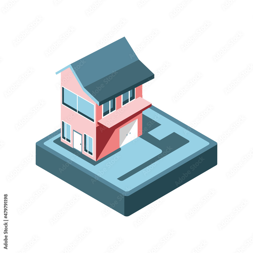 house real estate isometric