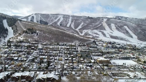 Park City, Utah, USA Downtown Skyline Aerial photo