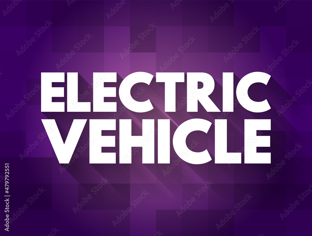 Electric Vehicle text quote, concept background