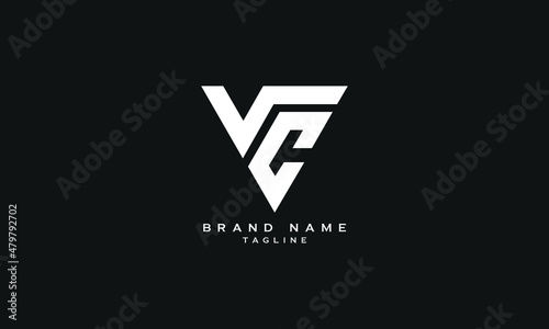 VC, CV, Abstract initial monogram letter alphabet logo design