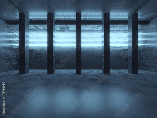 Futuristic Modern  Neon Glowing Design Architecture