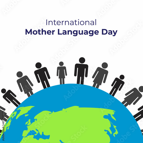international mother language day vector illustration.