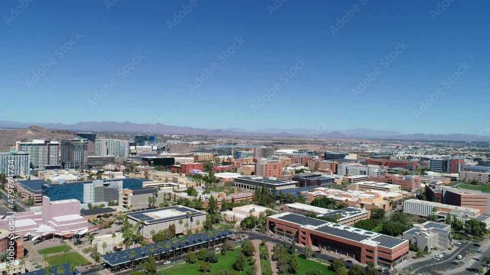 Tempe, Arizona, USA Downtown Drone Skyline Aerial Tempe, Arizona, USA Downtown Drone Skyline Aerial