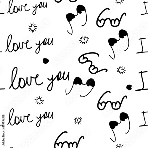 St. Valentine’s Patterns. It’s not Just Hearts. It’s Two Lovers of Hearts. 
Hand Draw Elements and Hand Made Patterns. Trace Elements, Vector Patterns