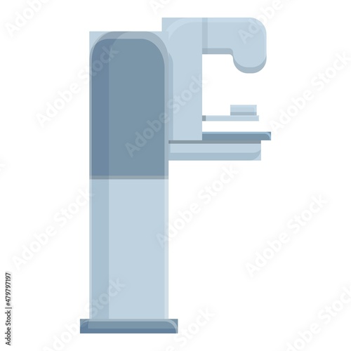 Doctor breast machine icon cartoon vector. Cancer mammography. Medical clinic