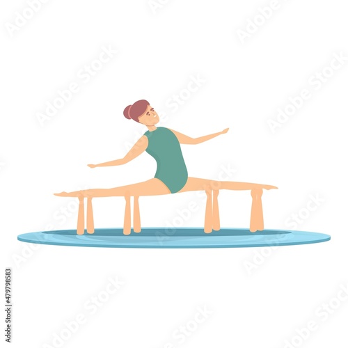 Synchronized swimming team icon cartoon vector. Synchro swim. Sport ballet