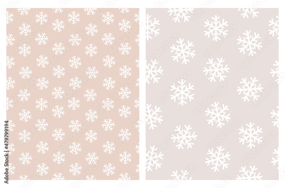 unny Vector Patterns with Irregular Hand Drawn Simple Snowflakes Isolated on a Light Beige and Pastel Pink Background. Winter Holidays Print ideal for Wrapping Paper.White Abstract Winter Sky. unny Vector Patterns with Irregular Hand Drawn Simple Snowflakes Isolated on a Light Beige and Pastel Pink Background. Winter Holidays Print ideal for Wrapping Paper.White Abstract Winter Sky.