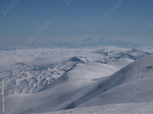 Mountains under snow in the winter © Mykhailo