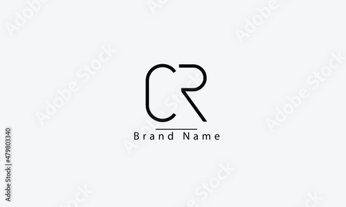 CR RC C R abstract vector logo monogram template